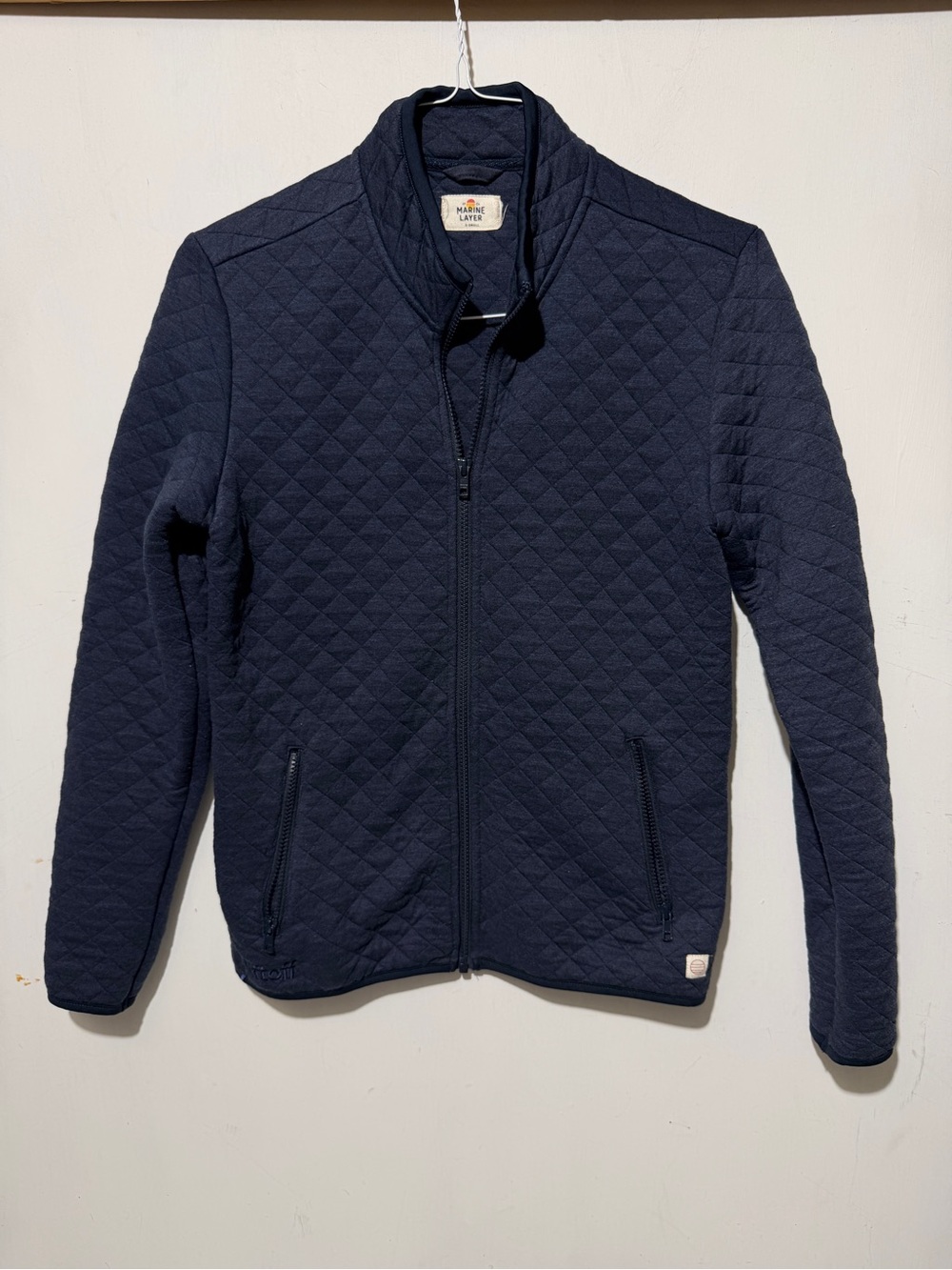 Marine Layer Men's Corbet Quilted Full-Zip Jacket Navy Blue Size XS